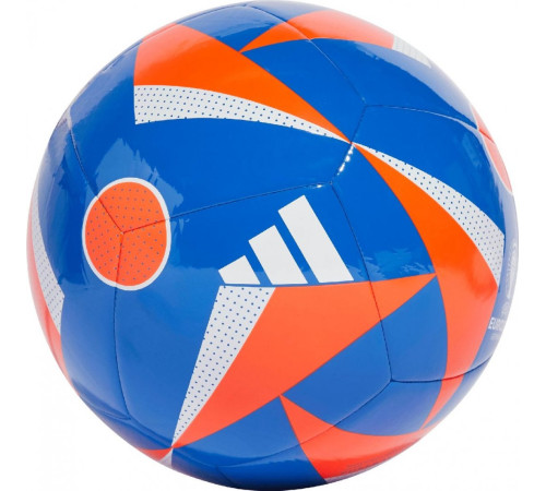 М'яч футбольний Adidas Euro24 Club Fussballliebe IN9373 розмір 4, синьо-помаранчевий М'яч футбольний Adidas Euro24 Club Fussballliebe IN9373 розмір 4, синьо-помаранчевий