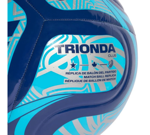 М'яч футбольний Adidas World Cup 26 Trionda Club розмір 5, синій
