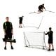 Ворота футбольні Quickplay Kickster 240×150 см, чорно-білі