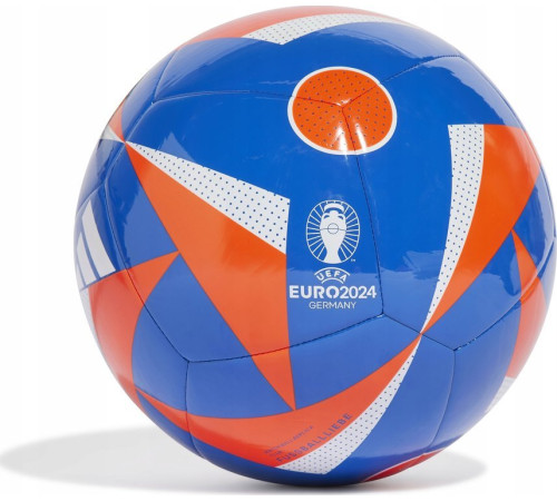 М'яч футбольний Adidas Euro24 Club Fussballliebe IN9373 розмір 3, синьо-помаранчевий М'яч футбольний Adidas Euro24 Club Fussballliebe IN9373 розмір 3, синьо-помаранчевий