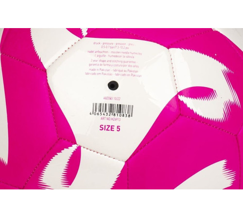 М'яч футбольний Adidas Tiro Club HZ6913 розмір 3, біло-рожевий М'яч футбольний Adidas Tiro Club HZ6913 розмір 3, біло-рожевий