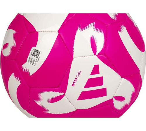 М'яч футбольний Adidas Tiro Club HZ6913 розмір 3, біло-рожевий М'яч футбольний Adidas Tiro Club HZ6913 розмір 3, біло-рожевий