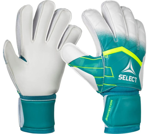 Рукавички воротарські Select Goalkeeper Gloves 04 Protection v26 розмір 6 (16,5 см), біло-бірюзові