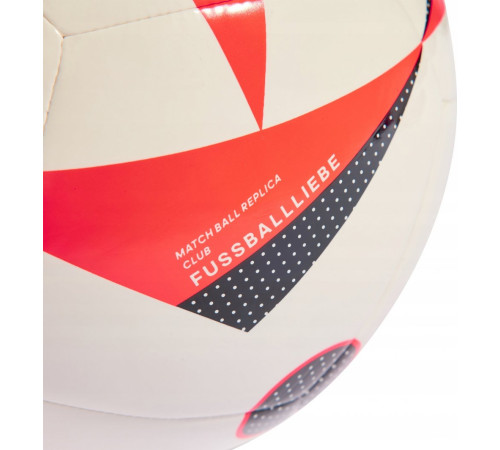 М'яч футбольний Adidas Euro24 Fussballliebe IN9372 розмір 3, біло-червоний М'яч футбольний Adidas Euro24 Fussballliebe IN9372 розмір 3, біло-червоний