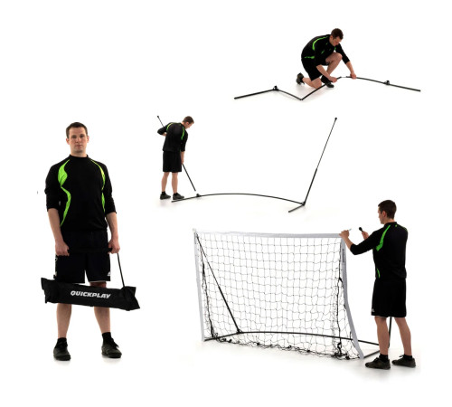 Ворота футбольні Quickplay Kickster 150 х 100 см чорно-білі