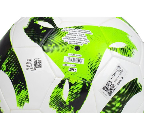 М'яч футбольний Adidas Tiro Junior 350 League HT2427 розмір 5, біло-зелений М'яч футбольний Adidas Tiro Junior 350 League HT2427 розмір 5, біло-зелений