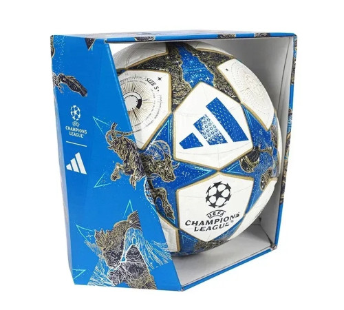 Офіційний футбольний м'яч Adidas UCL PRO 2025 League Stage OMB розмір 5, біло-синя