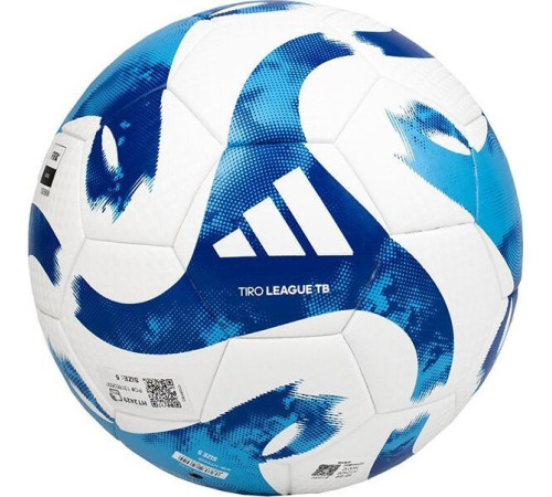 М'яч футбольний Adidas Tiro League HT2429 розмір 5, біло-синій М'яч футбольний Adidas Tiro League HT2429 розмір 5, біло-синій