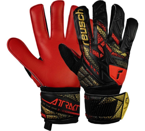 Рукавички воротарські Reusch Attrakt Solid 5570515 7075 р.9,5, червоно-чорні Рукавички воротарські Reusch Attrakt Solid 5570515 7075 р.9,5, червоно-чорні