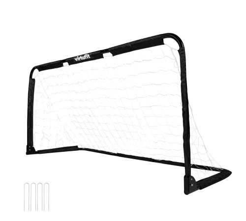 Ворота футбольні складані VIRTUFIT 200 х 100 см, чорні