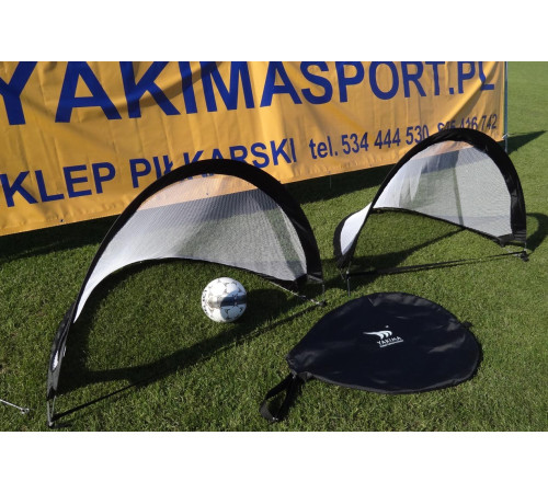 Ворота футбольні Yakimasport POP-UP 120 х 80 см, чорно-білі
