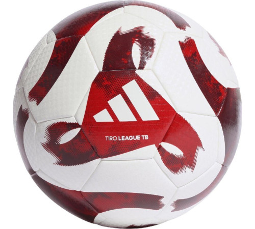 М'яч футбольний Adidas Tiro League HZ1294 розмір 5, біло-червоний