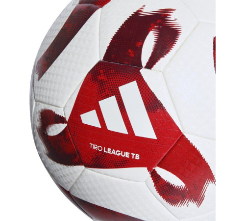 М'яч футбольний Adidas Tiro League HZ1294 розмір 5, біло-червоний