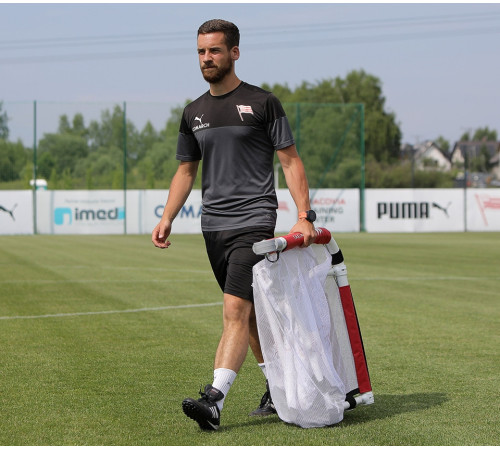 Ворота футбольні Yakimasport ACADEMY 120 х 80 см, червоно-білі