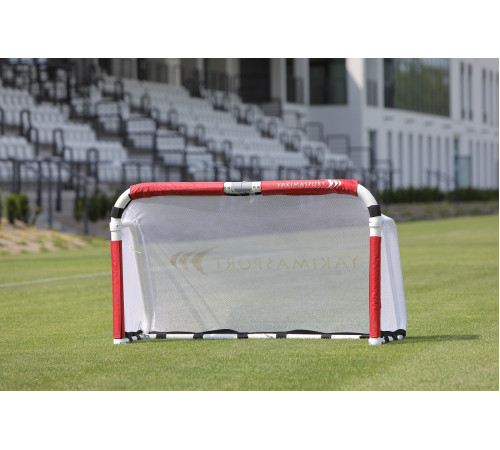 Ворота футбольні Yakimasport ACADEMY 120 х 80 см, червоно-білі