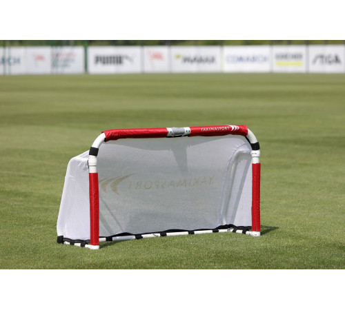 Ворота футбольні Yakimasport ACADEMY 120 х 80 см, червоно-білі