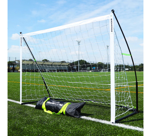 Ворота футбольні QUICKPLAY Kickster Elite 240 х 150 см, чорно-білі