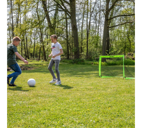 Ворота футбольні складані VIRTUFIT 120 х 90 см, чорно-зелені, 2 шт.