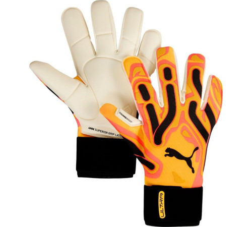 Рукавички воротарські Puma Ultra Ultimate Hybrid Sun 41858 09 р.10,5, помаранчево-білі