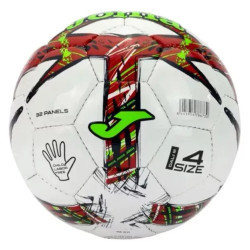 М'яч футбольний Joma DALI III розмір 5, біло-червоний