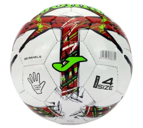 М'яч футбольний Joma DALI III розмір 5, біло-червоний