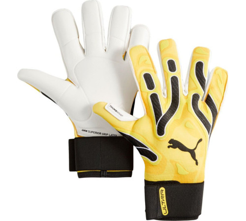 Рукавички воротарські Puma Ultra Ultimate Hybrid Sun 41858 04 р.10, жовто-білі