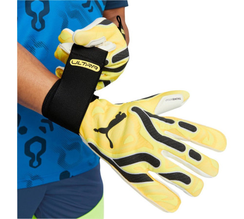 Рукавички воротарські Puma Ultra Ultimate Hybrid Sun 41858 04 р.10, жовто-білі