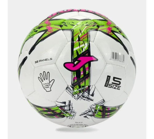 М'яч футбольний Joma DALI III зелений, рожевий Уні 5