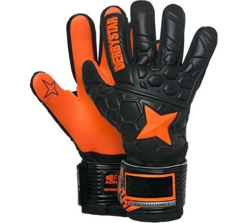 Рукавички воротарські Derbystar Evolution 2526 р.10,5, чорно-помаранчеві