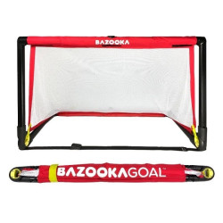 Ворота футбольні BAZOOKAGOAL 120 x 75 см, чорно-червоні