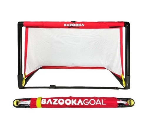 Ворота футбольні BAZOOKAGOAL 120 x 75 см, чорно-червоні