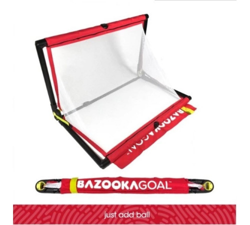 Ворота футбольні BAZOOKAGOAL 120 x 75 см, чорно-червоні