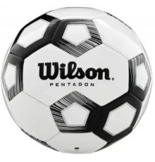 М'яч футбольний Wilson Pentagon розмір 4, біло-чорний