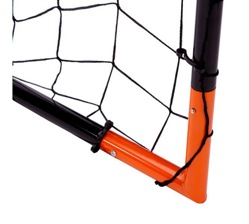 Ворота футбольні NILS BR8180 180 × 120 × 60 см, чорно-помаранчевий