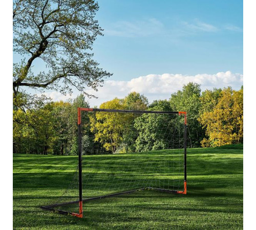 Ворота футбольні NILS BR8180 180 × 120 × 60 см, чорно-помаранчевий