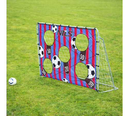 Ворота футбольні NILS NT7788 215 х 150 х 76 см, сірі