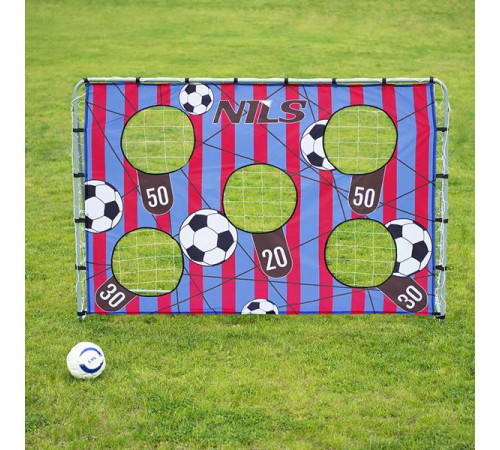 Ворота футбольні NILS NT7788 215 х 150 х 76 см, сірі