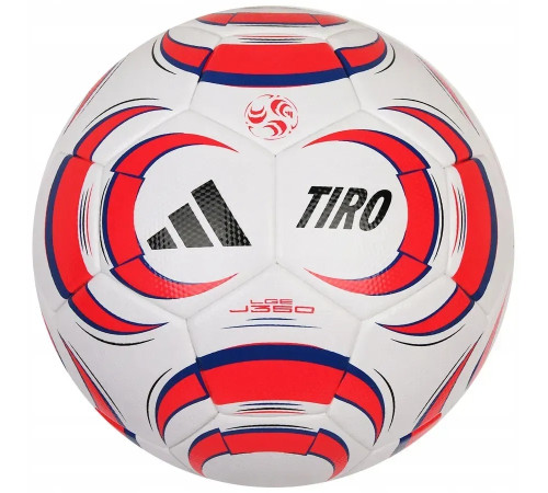 Футбольний м'яч Adidas Tiro League Junior, розмір 5, біло-червоний