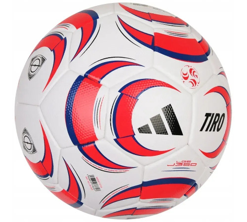 Футбольний м'яч Adidas Tiro League Junior, розмір 5, біло-червоний