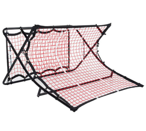 Сітка тренувальна для футболу P2I SOCCER REBOUNDER з поясом тренувальним P2I Football Trainer , чорно-червоний