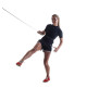 Сітка тренувальна для футболу P2I SOCCER REBOUNDER з поясом тренувальним P2I Football Trainer , чорно-червоний