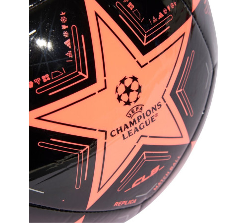 М'яч футбольний Adidas UCL Club IX4064 розмір 4, чорно-помаранчевий М'яч футбольний Adidas UCL Club IX4064 розмір 4, чорно-помаранчевий