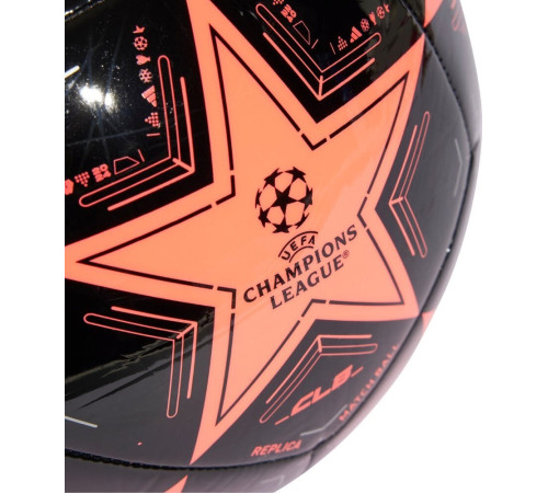 М'яч футбольний Adidas UCL Club IX4064 розмір 4, чорно-помаранчевий М'яч футбольний Adidas UCL Club IX4064 розмір 4, чорно-помаранчевий