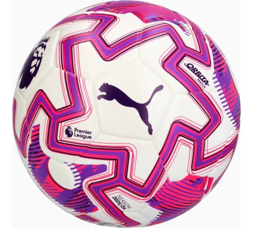 М'яч футбольний Puma Match PL Brilliance (FI Qty) розмір 5, біло-рожевий