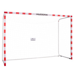 Ворота футбольні Hudora Allround 300 x200 см, червоно-білі