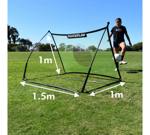 Ворота футбольні QUICKPLAY TEKKERS Football Ball Rebounder 150 x 100 см, чорні
