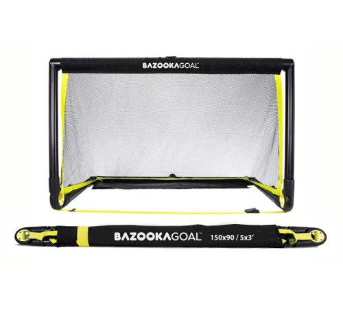 Ворота футбольні BAZOOKAGOAL 150 х 90 см, чорно-жовті