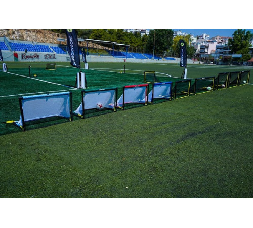 Ворота футбольні BAZOOKAGOAL XL 180x90, чорно-жовті
