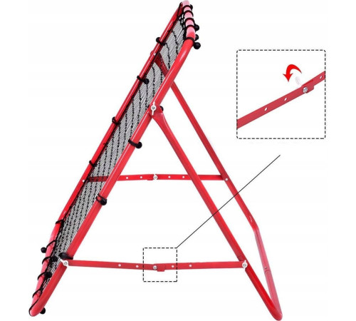 Сітка тренувальна для футболу Korbi Foldable 100 х 100 см, червоно-чорна