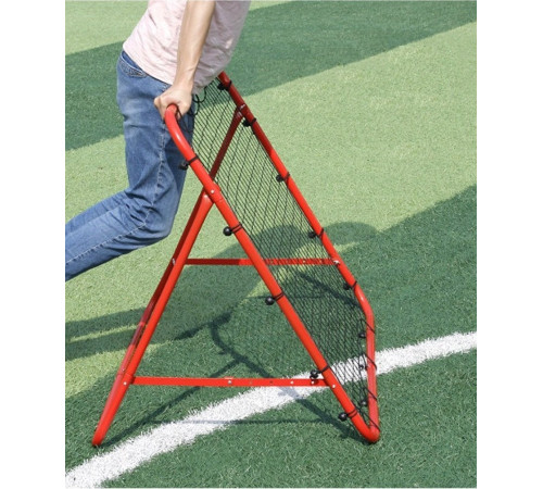 Сітка тренувальна для футболу Korbi Foldable 100 х 100 см, червоно-чорна